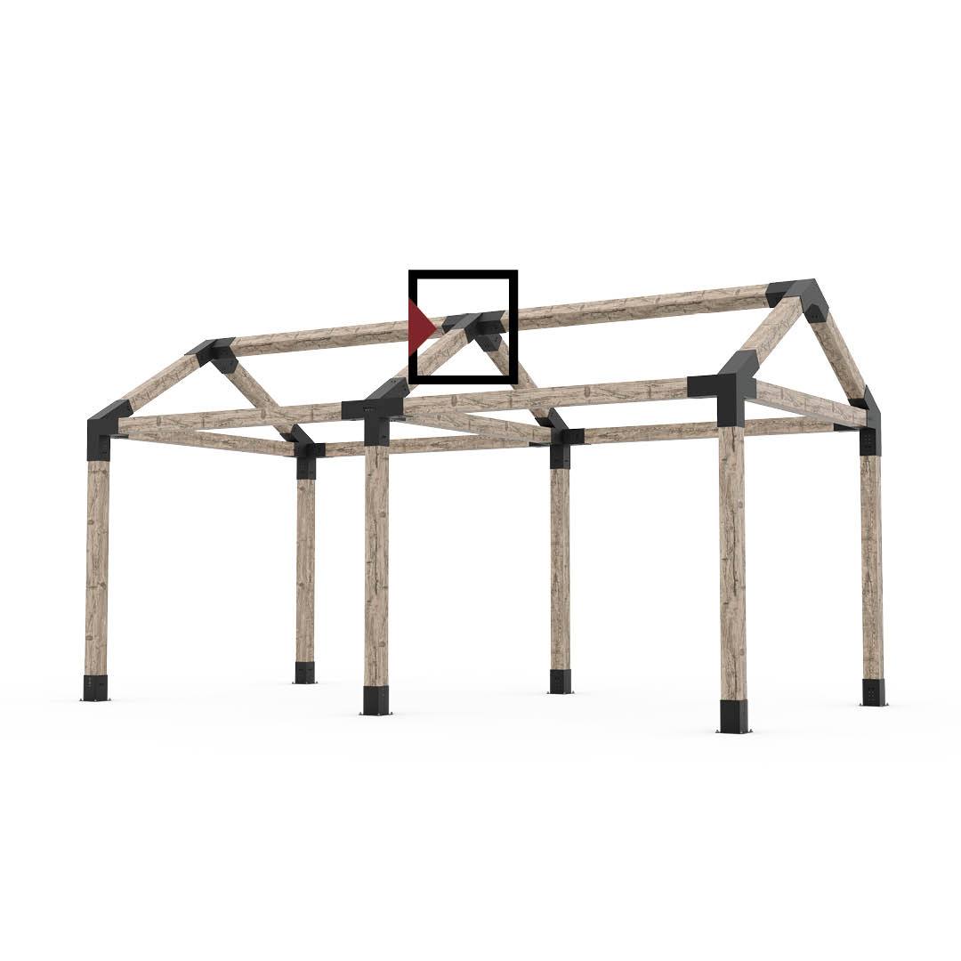 PEAK QUAD 30 for 6x6 Wood Posts | 1 Pack