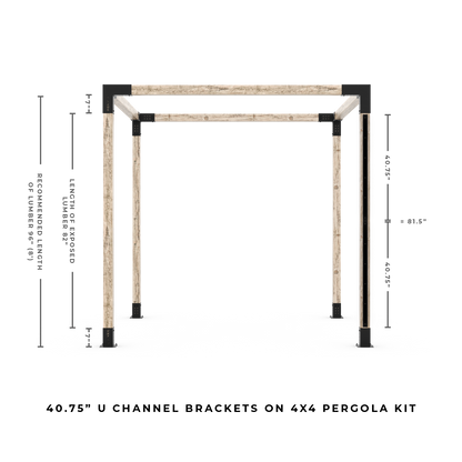 U Channel Privacy Wall Kit for 4x4 Wood Posts