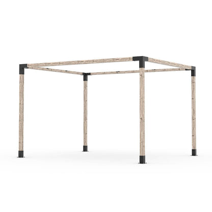 Pergola Kit With Shade Sail For 4X4 Wood Posts _10x12_white