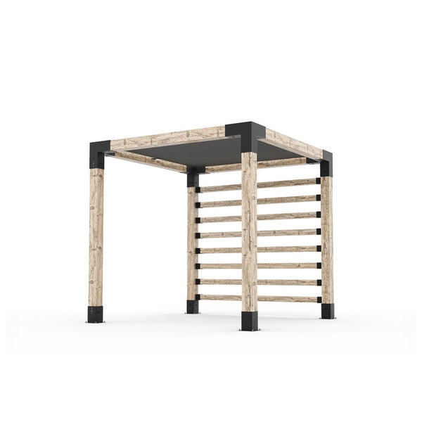 Pergola Kit with Post Wall for 6x6 Wood Posts _8x8_graphite