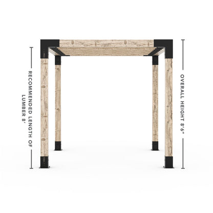 Pergola Kit for 6x6 Wood Posts with KNECT 2x6 Top Rafter Brackets