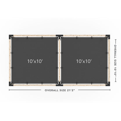 Toja Grid Double Pergola _10x20_graphite _10x20_crimson _10x20_denim _10x20_white