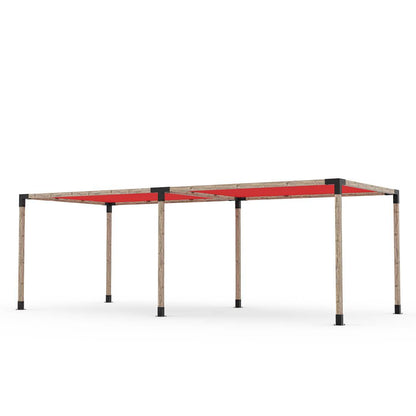 Toja Grid Double Pergola _10x24_crimson