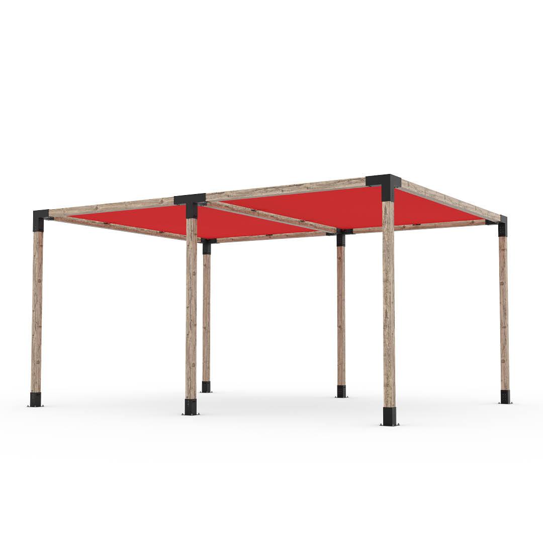 Toja Grid Double Pergola _12x16_crimson