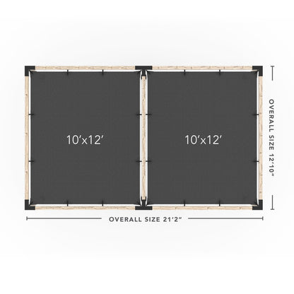 Toja Grid Double Pergola _12x20_graphite _12x20_crimson _12x20_denim _12x20_white