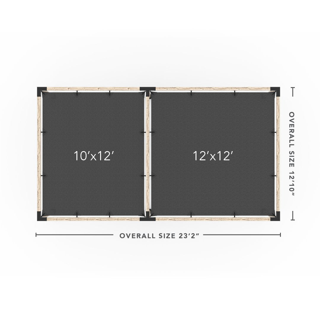 Toja Grid Double Pergola _12x22_graphite _12x22_crimson _12x22_denim _12x22_white