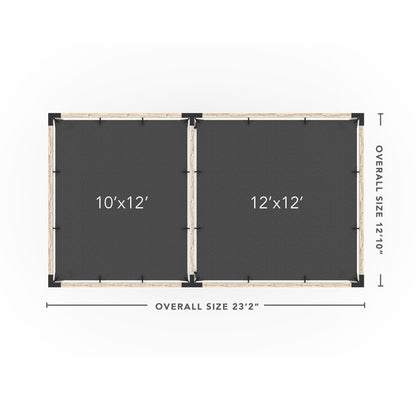 Toja Grid Double Pergola _12x22_graphite _12x22_crimson _12x22_denim _12x22_white