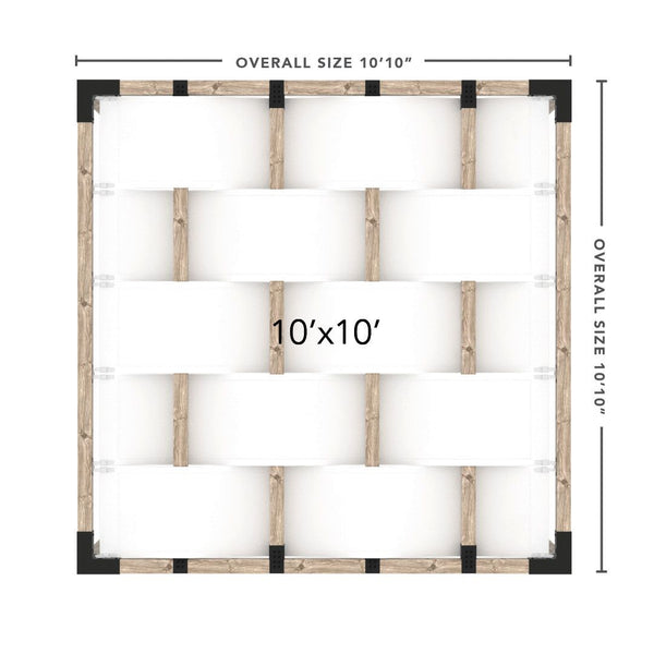 Toja Grid Double Pergola _10x10_white