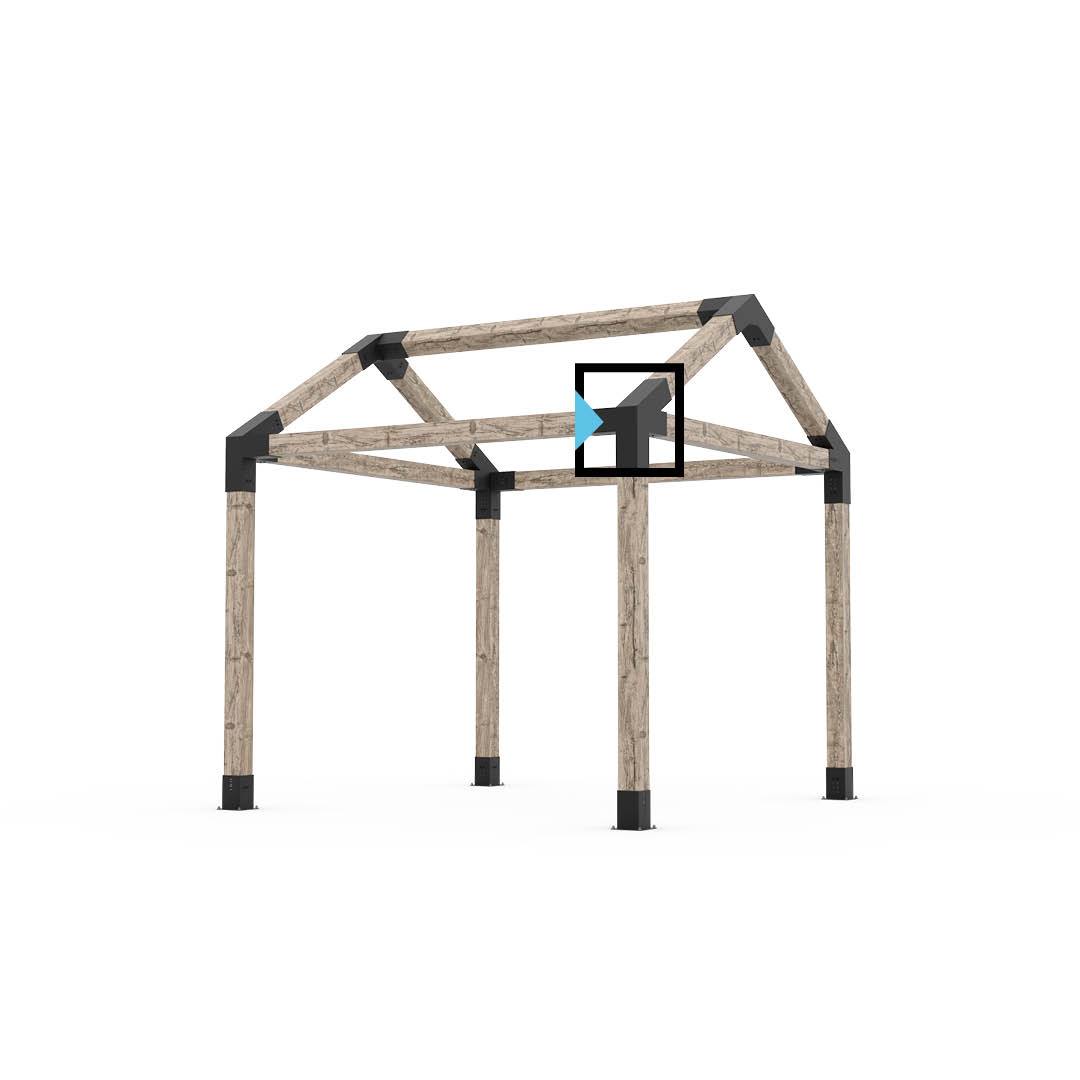 TRIO 30 Left for 6x6 Wood Posts | 1 Pack