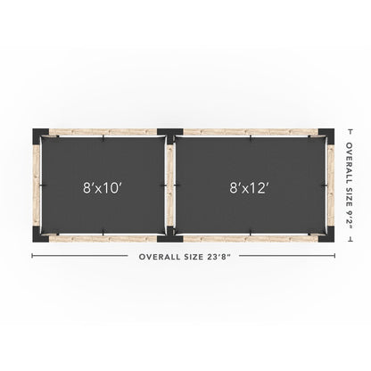 Toja Grid Double Pergola _8x22_graphite _8x22_crimson _8x22_denim _8x22_white