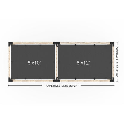 Toja Grid Double Pergola _8x22_graphite _8x22_crimson _8x22_denim _8x22_white