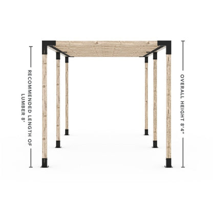 Double Pergola Kit for 4x4 Wood Posts with KNECT 2x4 Top Rafter Brackets