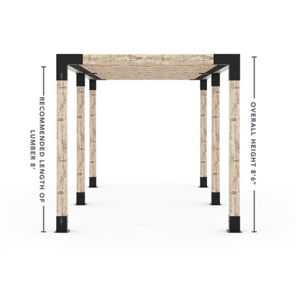 Double Pergola Kit for 6x6 Wood Posts with KNECT 2x6 Top Rafter Brackets