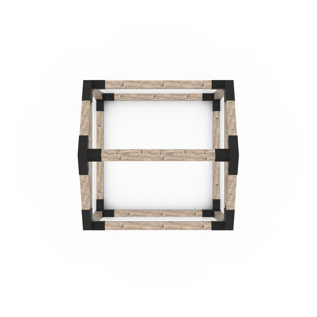GRID 30 Single Pergola Kit with Base for 6x6 Wood Posts