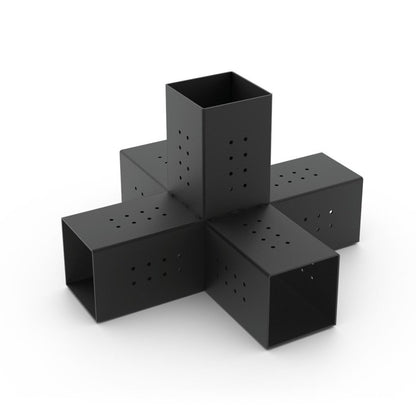 Quint 5 Arm Pergola Structure Expansion Bracket With Solo For 6X6 Wood Posts Metal Part